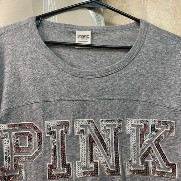 Victoria’s Secret PINK Gray 3/4 Sleeve Top Size XS - Picture 4 of 7
